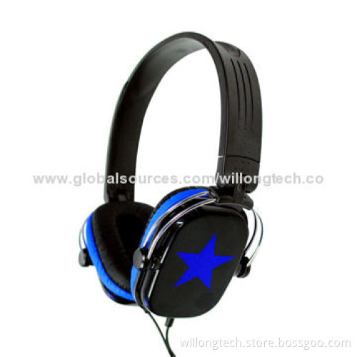 Hot Selling Fashionable Style On-ear MP4 Headphones with Mic, 20Hz-20kHz Frequency Range